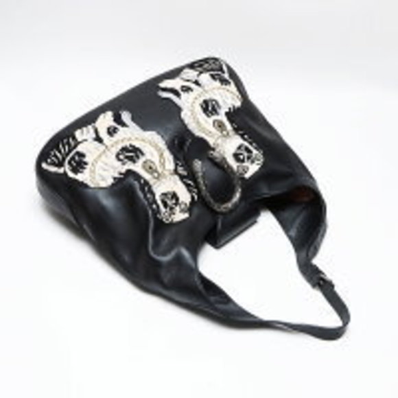 GUCCI Embroidery HOBO Dionysus Dog Shoulder Bag Black - Picture 8 of 12